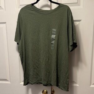 dip Olive Green Short Sleeve Crewneck Tee